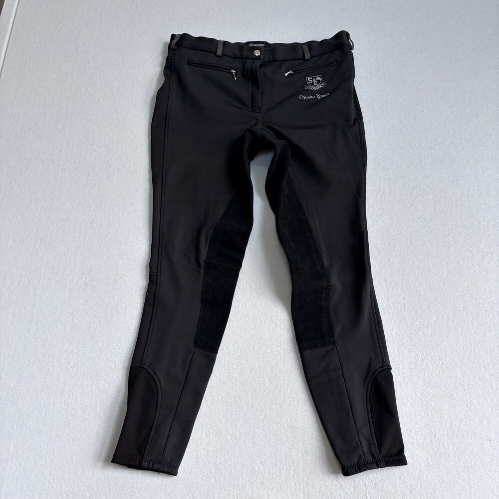 Horze Supreme Evonne Softshell Fullseat Winter Breeches Women's Sz 30 Black